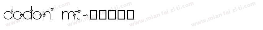 dodoni mt字体转换